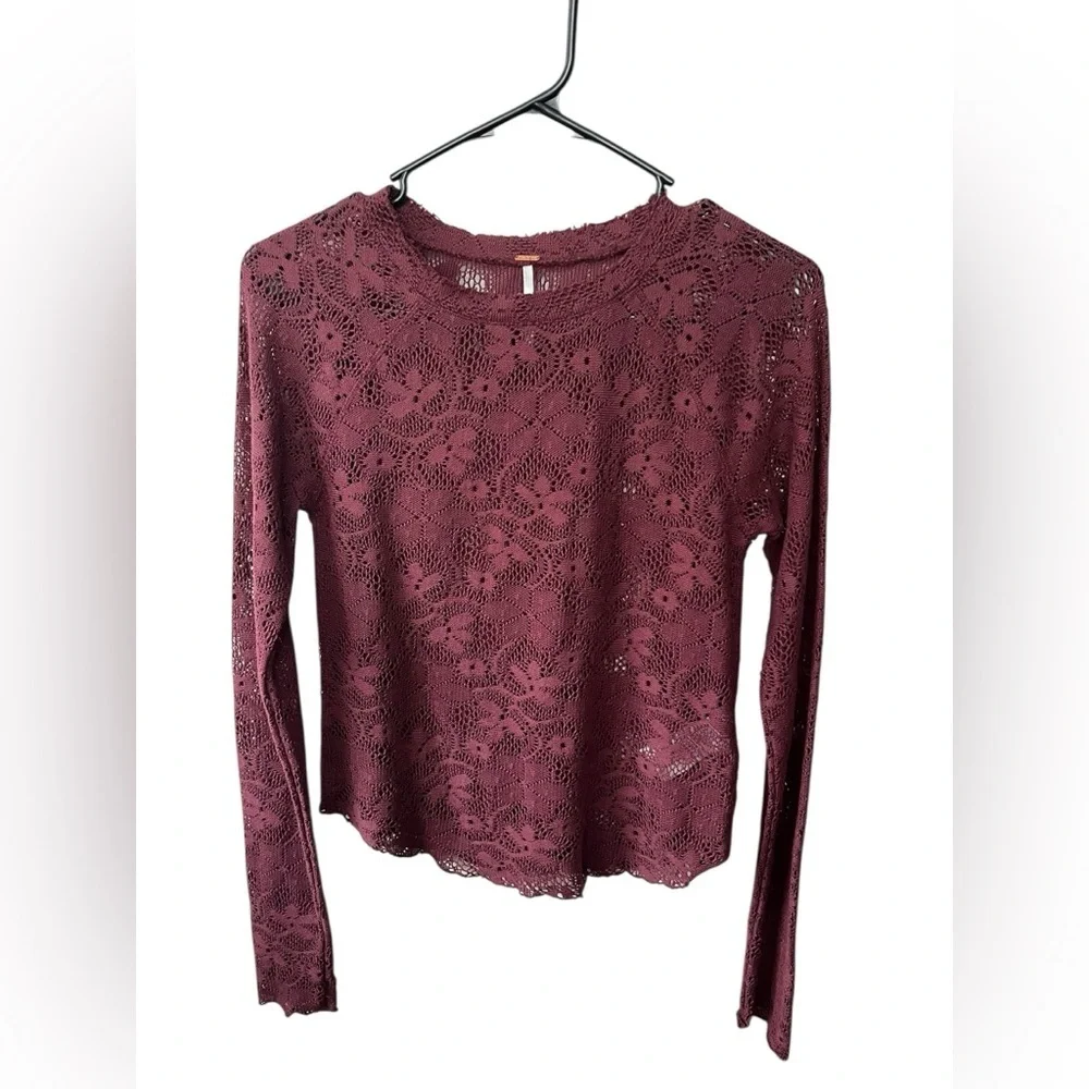 Free People In The Meadow Lace Top in Port Royal, Size Small